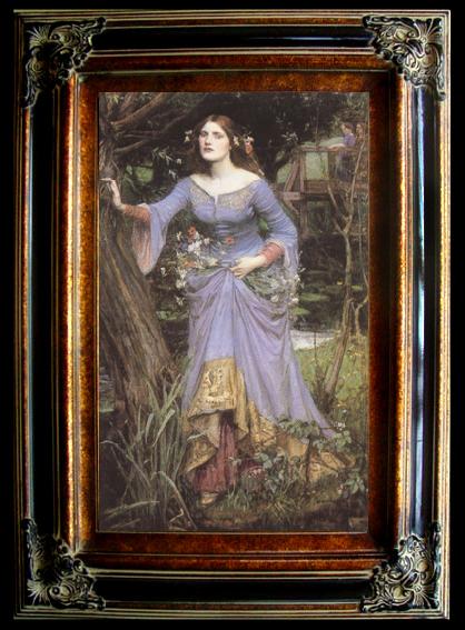 framed  John William Waterhouse Ophelia (mk19), Ta125-2